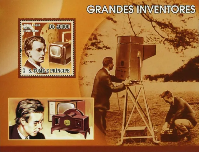 Inventors Stamp John Logie Baird Television Souvenir Sheet MNH #3256 / Bl.622