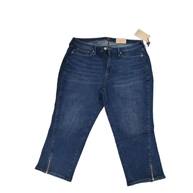 NWT NYDJ Jeans Women's Cropped Capri Jeans zip Lift x Tuck Casual Denim 18W