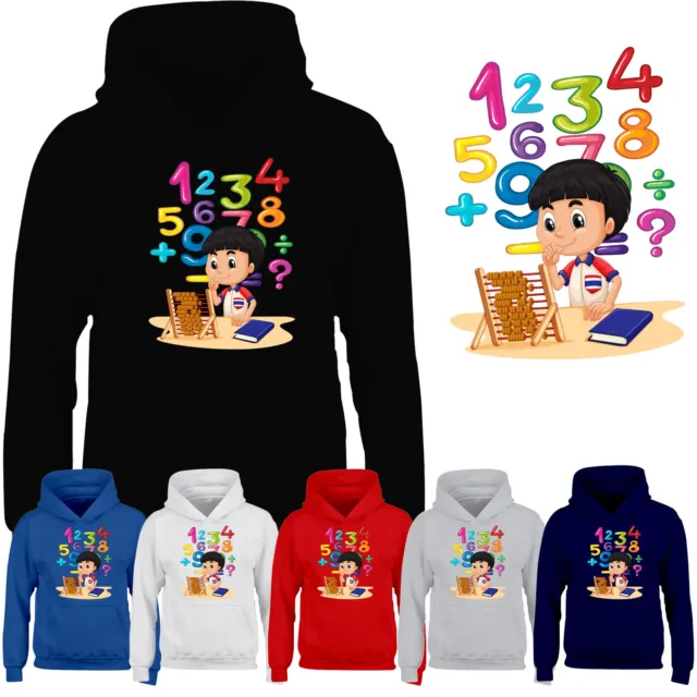World Book Day Boys Hoodie Math Numbers Day Funny Count Gift Girls Kids