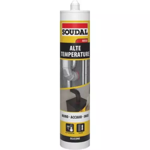 Silicone acetico alte temperature ml 310 rosso soudal  Soudal 2