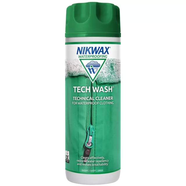 Nikwax Tech Wash Wash-In Cleaner for Waterproof Outdoor Clothing Equipment 300ml