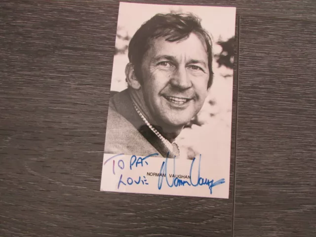 Norman Vaughan English TV & Stage Comedian Original Hand Signed Photo