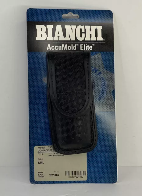Bianchi 7907 Part No. 22103 AccuMold Elite OC Mace Spray Pouch Black Basketweave