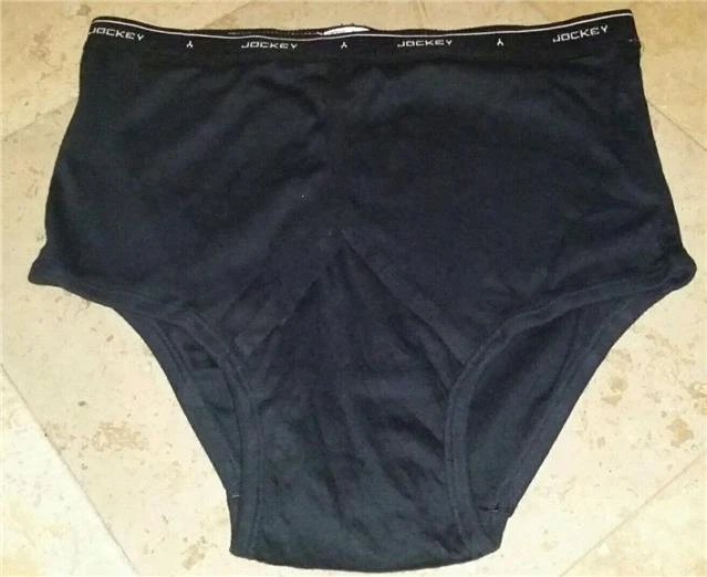 Nwot Jockey Classic Full Rise Cotton Mens Underwear Brief Black Sz 42