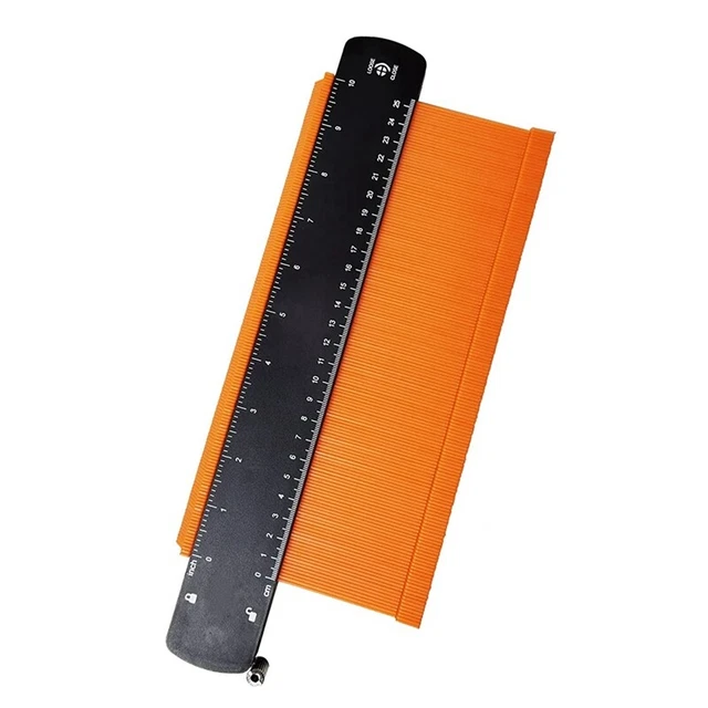 Righello di misura 10 pollici forma duplicatore righello di misura righello di misura con arresto O9Y2