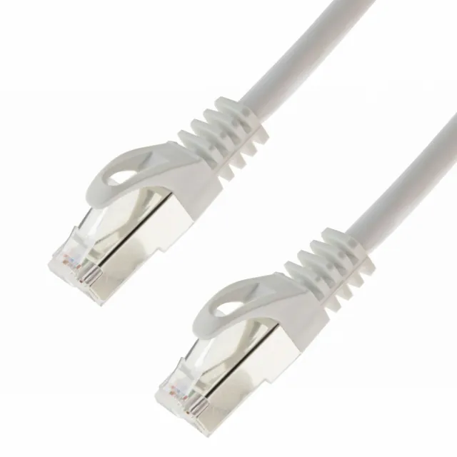 Netzwerkkabel S/FTP PIMF Cat. 7 2,00 Meter weiss Patchkabel Gigabit Ethernet