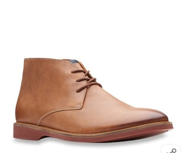 CLARKS ATTICUS LIMIT Mens Tan Leather Smart Casual Boots Uk 10 G