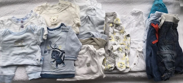 Baby boy bundle up to 3 months, 17 items- tops, trousers, vests, sleep suits.