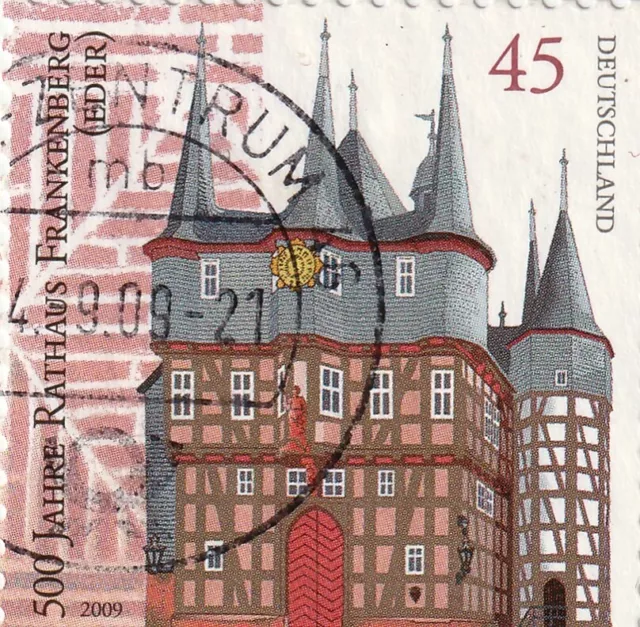 Briefmarke Mi.Nr.: 2713, 500 Jahre Rathaus Frankenberg,Historisches Rathaus 2009