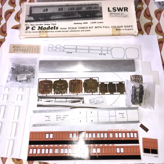 4mm LSWR 56’ Brake Third PC Models Kit For Kit Built OO EM P4