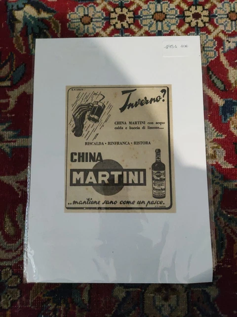 Stampa Originale Anni 50 Pubblicità MARTINI 20x30 Cm Passione Martini