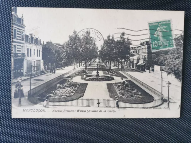 CPA 03 MONTLUCON - Avenue Président Wilson - Avenue de la Gare