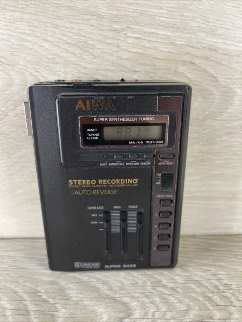 Vintage Aiwa HS-J470 Walkman AM/FM Cassette Tape Player Recorder