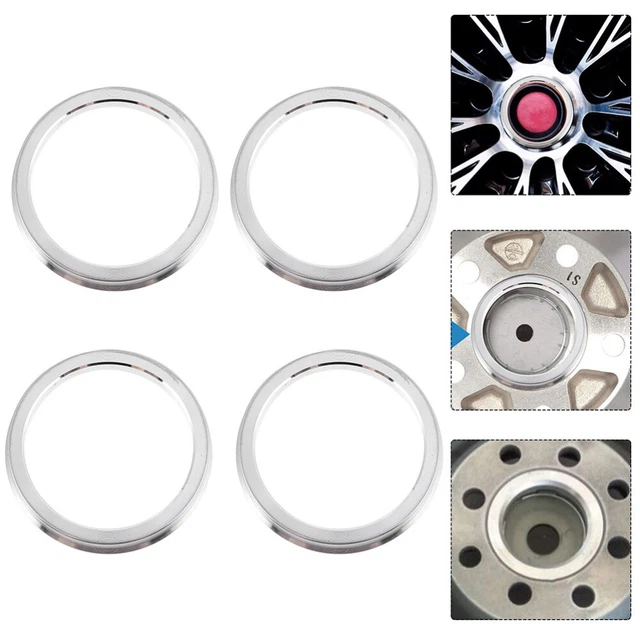 4 Pz Collare Mozzo Lega Alluminio Decorazioni Auto Pneumatici Esterni Anelli Centrici