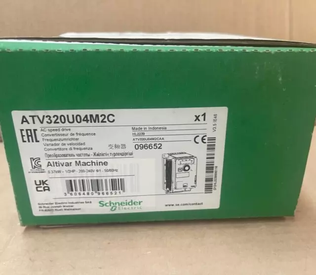 Schneider Electric Altivar Machine ATV320U04M2C Ac Speed Drive 0.37kW - 1/2HP