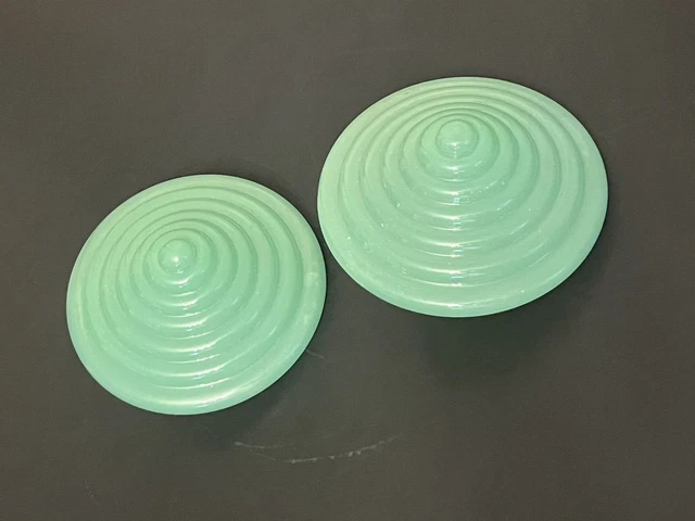 Vintage Czechoslovakia URANIUM Glass Curtain Tie-Backs Pavelco (Set of 2)