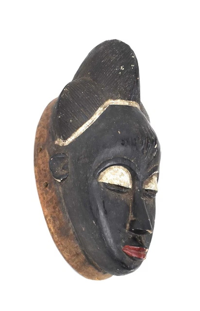 Punu Maiden Spirit Mask Mukudji Black Gabon African Art