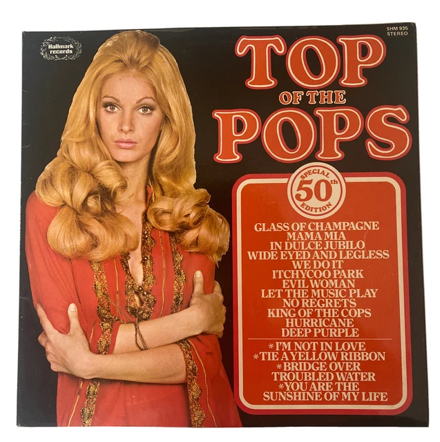 TOP OF THE POPS SPECIAL 50th EDITION LP RECORD SHM935 HALLMARK 1976 VG / VG