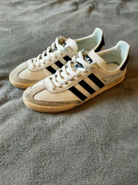 Adidas jeans trainers online navy size 9