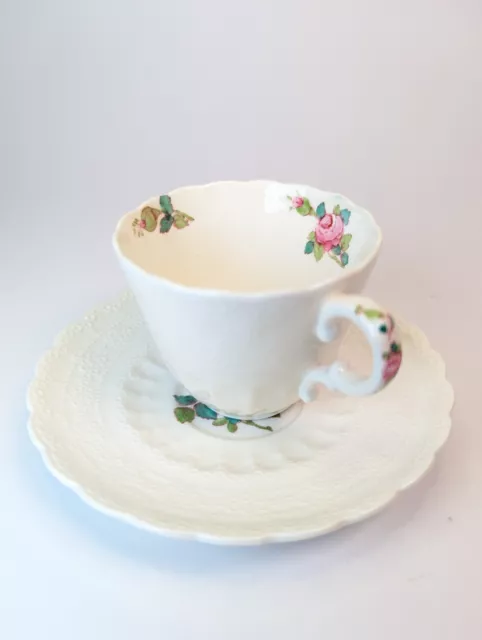Spode China Billingsley Tea Cup And Saucer Set Rose Delicate Cottage Core