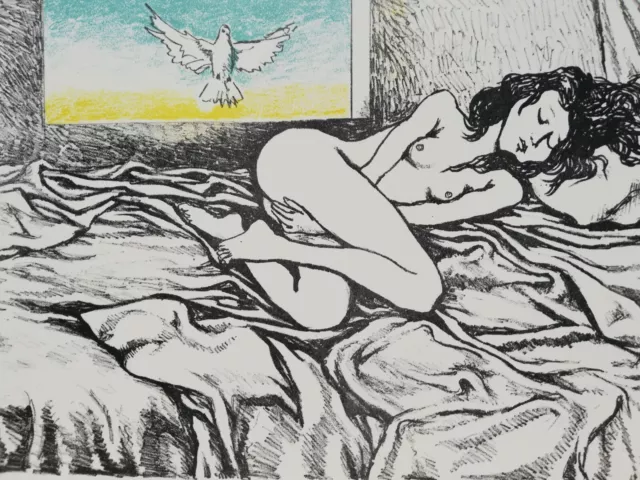 RENATO GUTTUSO: "Vergine", Litografia Firmata, Numerata; Pubblicata. STUPENDA!!!