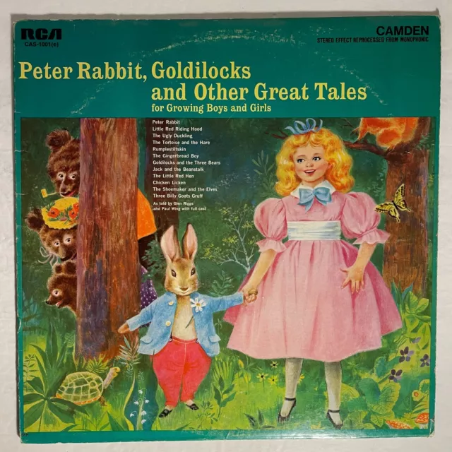 Vinilo de Peter Rabbit, Ricitos de Oro y otros grandes cuentos para niños y niñas en crecimiento