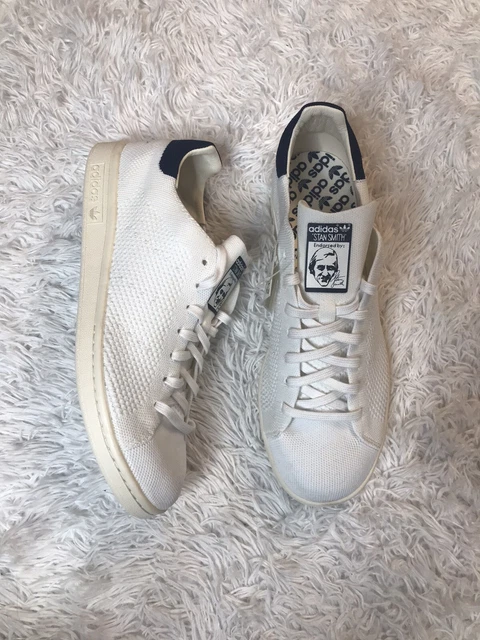 NEW ADIDAS STAN Smith OG PK Primeknit Sneaker Men s Size 11 White Navy S75148 62.99 PicClick