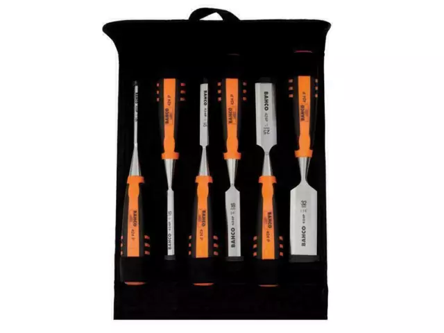 Bahco 424-P Bevel Edge Chisel Set 6 Piece In Pouch BAH424PS6PPK