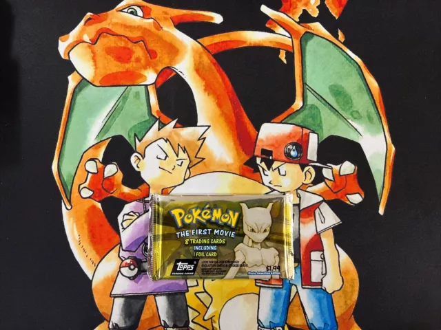 Pokemon The First Movie Trading Cards Pack Sealed - Topps Black Label VINTAGE