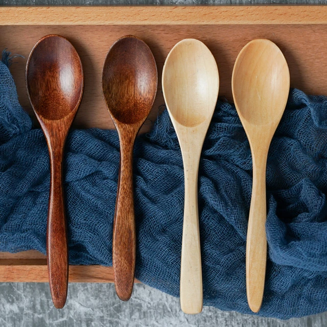 Cuchara ecológica antiescalado mango largo mezcla de madera cuchara de madera