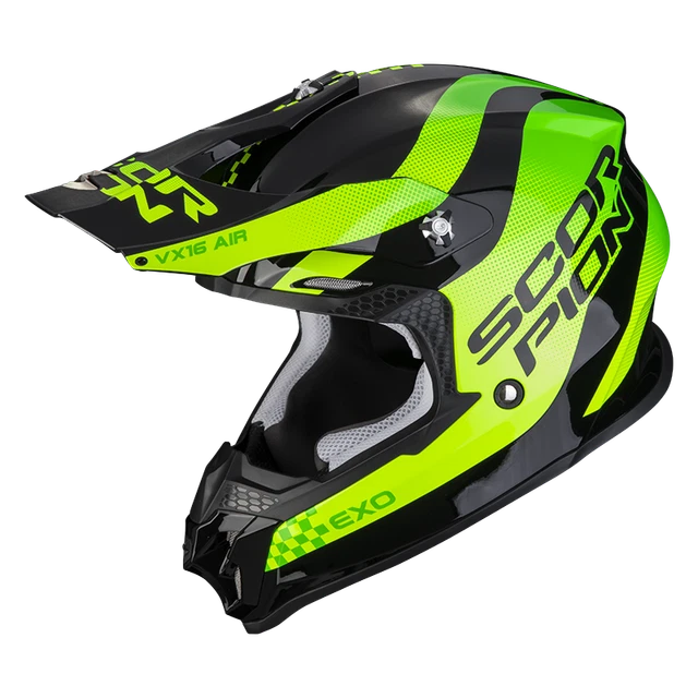 Scorpion VX-16 Evo Air Soul Black-Green Offroad Helmet