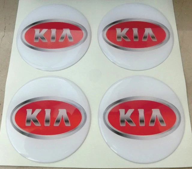 COPRIMOZZI KIT CAP CAPS CENTER 3D X4 PZ 60 mm KIA RIO SOUL CEED VENGA