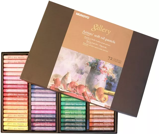 Mungyo Gallery Artists' Soft Oil Pastel Set 72 Assorted Color Pastels MOPV-72