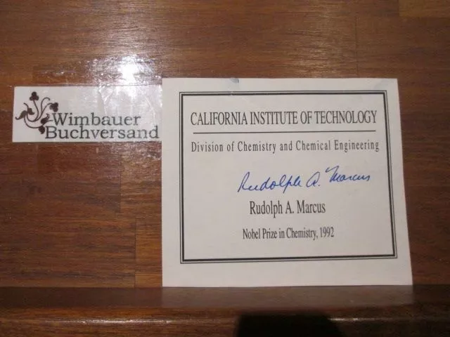 Rudolph Arthur Marcus Nobelpreis für Chemie 1992 // Autogramm Autograph s 224176