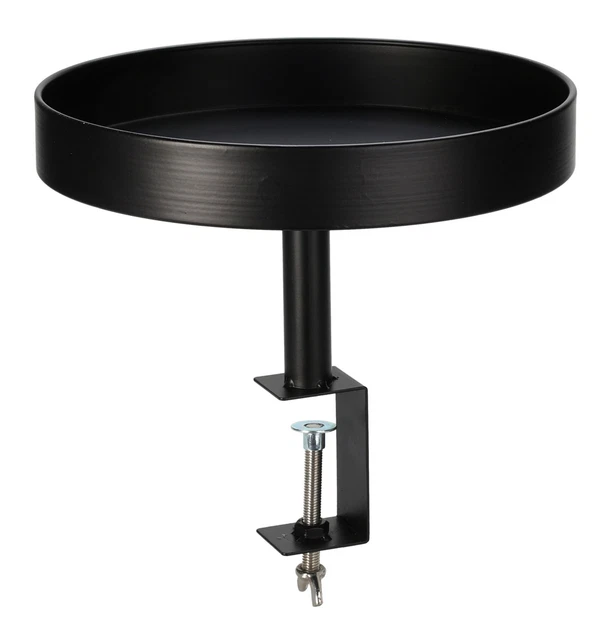 Mesa auxiliar de metal para sujetar negro - 28 cm - decoración flores plantas bandeja