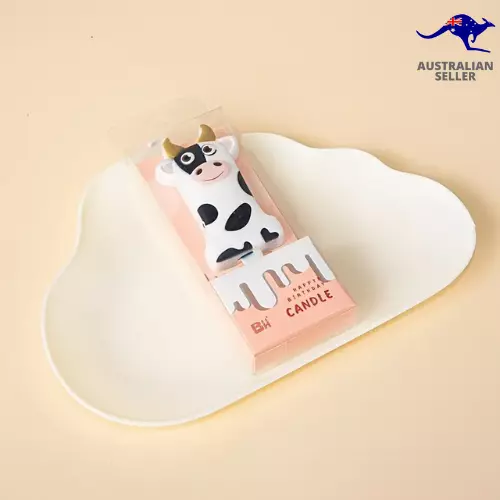 1st Birthday Cow Candle Party Animal Decor | Number 1