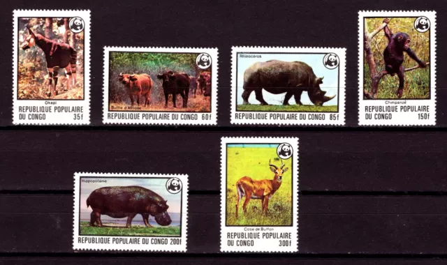 Wildtiere- WWF Ausgabe Congo 1978 Michel 630-635 postfrisch ( 15)