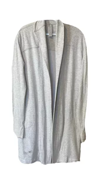 Athleta Womens XS Oversized Long Open Cardigan Sweater Gray