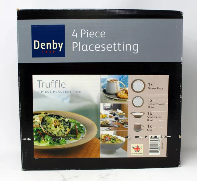 Denby 1809 Truffle 4 Piece Place Setting