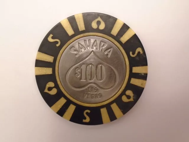 $100 SAHARA LAS VEGAS Nevada Casino Poker Chip