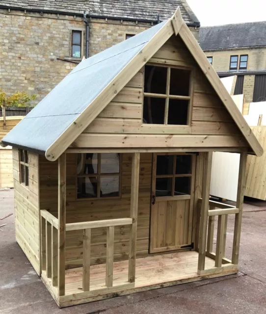 Children's Wooden Playhouse 8x6 Mini Chateau **Pressure Treated Tanalised T&G**