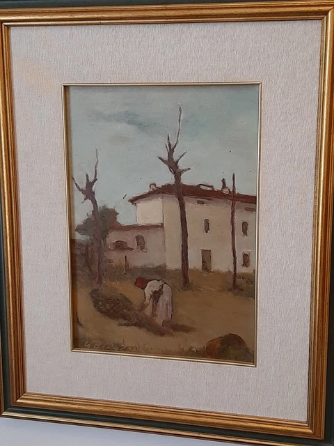 Splendido Giannino Baruzzi ( 1924-2009) Dipinto Olio 1900!
