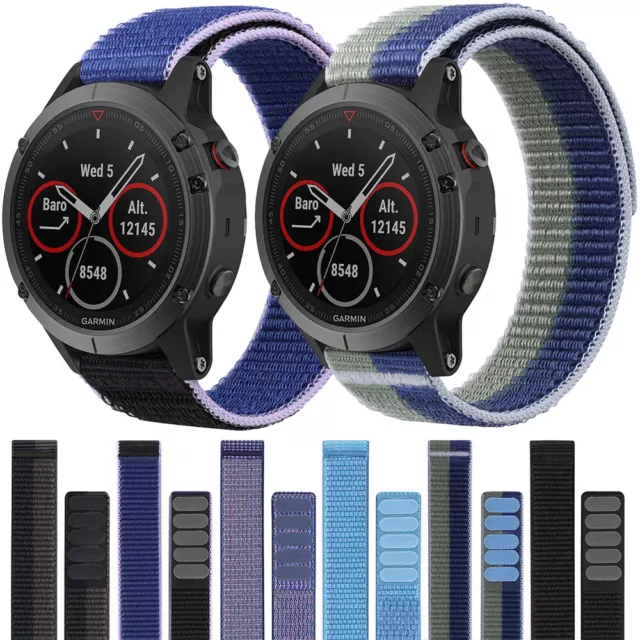 22 26mm Nylon Loop Pulsera Para Garmin Fenix 7 7X 6 6X Pro 5X 5 Plus 3HR 955 965 3