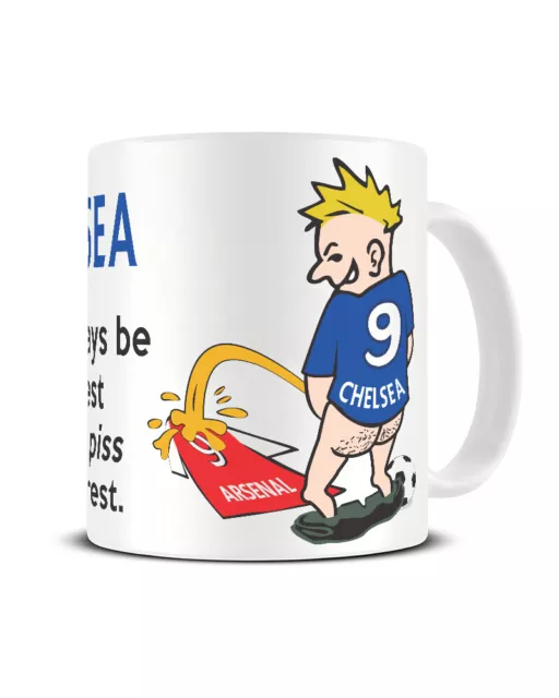 WE08 Chelsea V Arsenal Football Rivalry Wee On The Rival Mug Gift