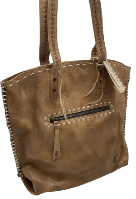 Bed Stu Leather Barra Tote Bag Purse Tan Rustic Color NWT