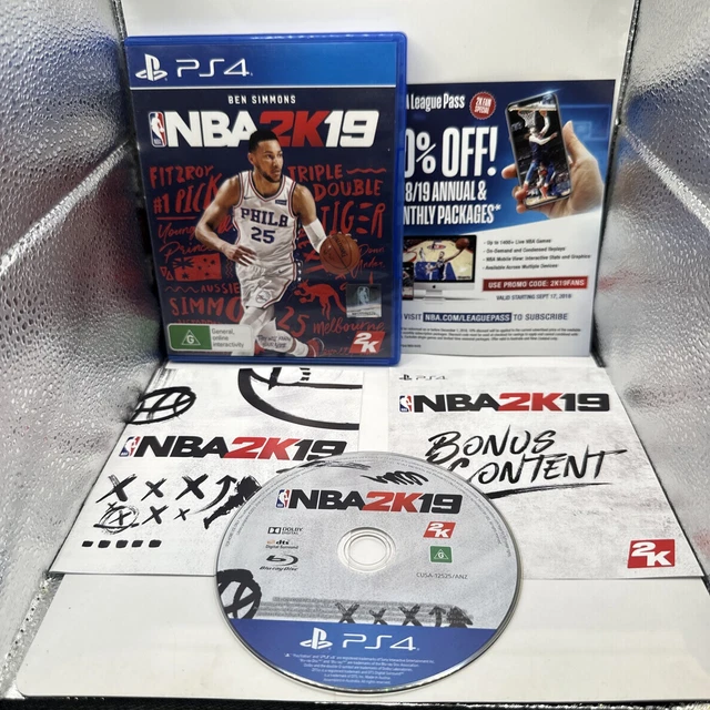 NBA 2K19 • PlayStation PS4 Game Manual • Complete CIB • 2K