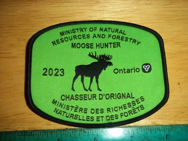 2023 ONTARIO MNR+F MOOSE HUNTING PATCH deer bear elk hunter badge mnr  Canada