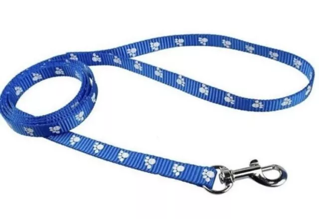 Soft Blue Nylon Puppy Walking Lead / Small Dog Recall Training Leash XMAS