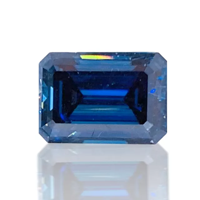 Brilliant Emerald Vivid Blue Loose Moissanite 3x5-10x14mm Pass Diamond Tester