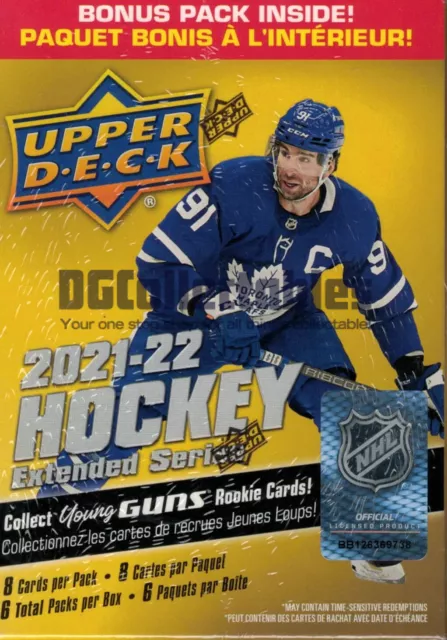 2021-22 Upper Deck Extended Series Nhl Ice Hockey Sealed 6-Pack Blaster Box New!